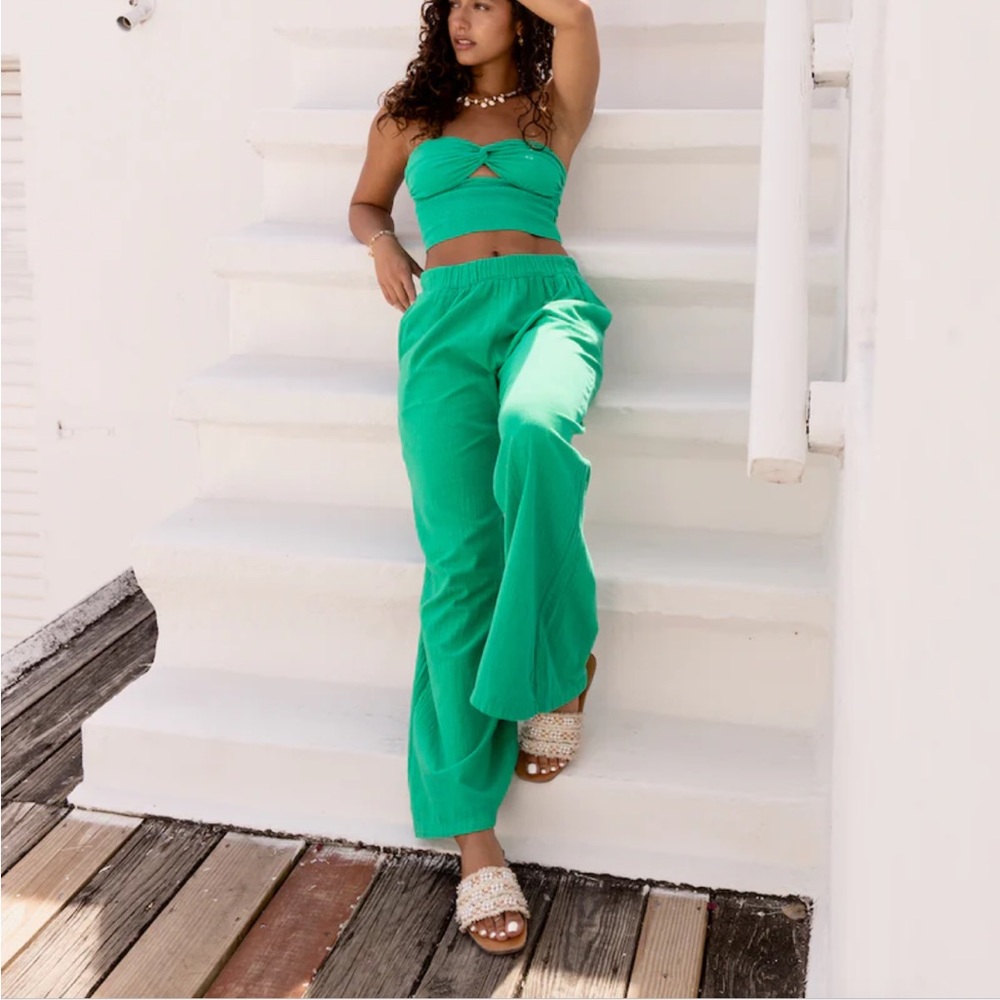 Blanco by Nature Pants in Emerald Green
